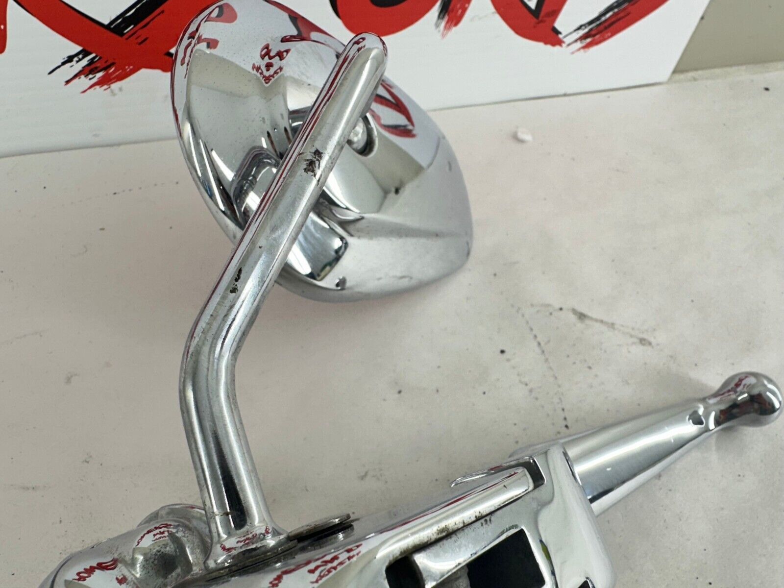 2001 HARLEY SOFTAIL Chrome Clutch Lever Perch + Mirror