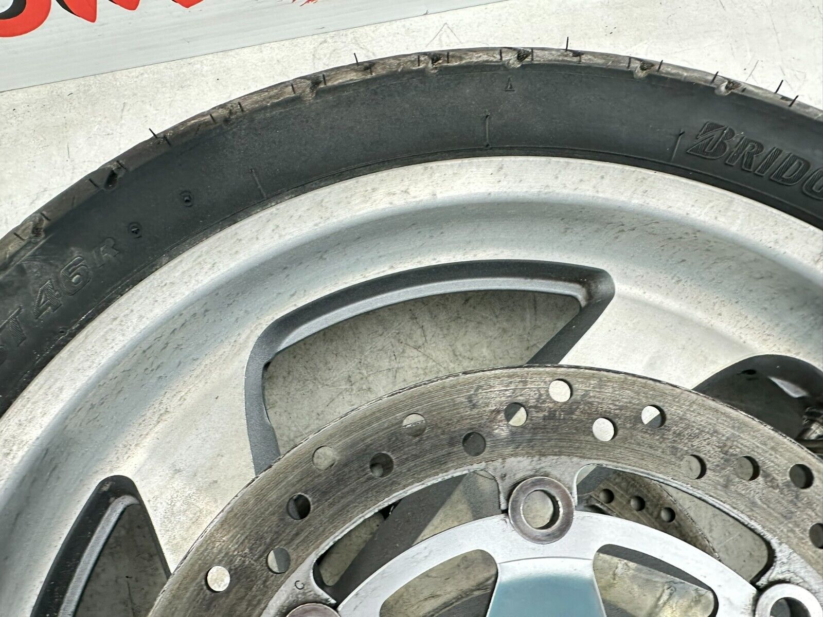 2004 Honda Goldwing GL1800 18" Front Wheel Rim Tire + Brake Rotors