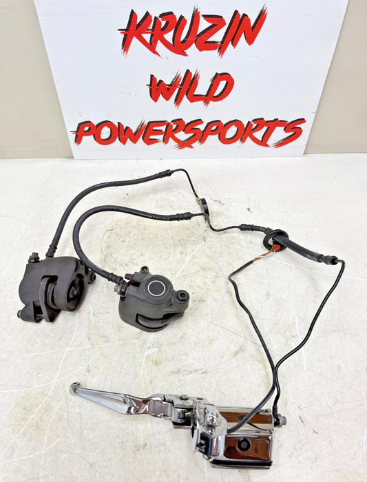 1995 HARLEY FLH ELECTRA GLIDE Chrome Master Cylinder 11/16 + Dual Brake Caliper
