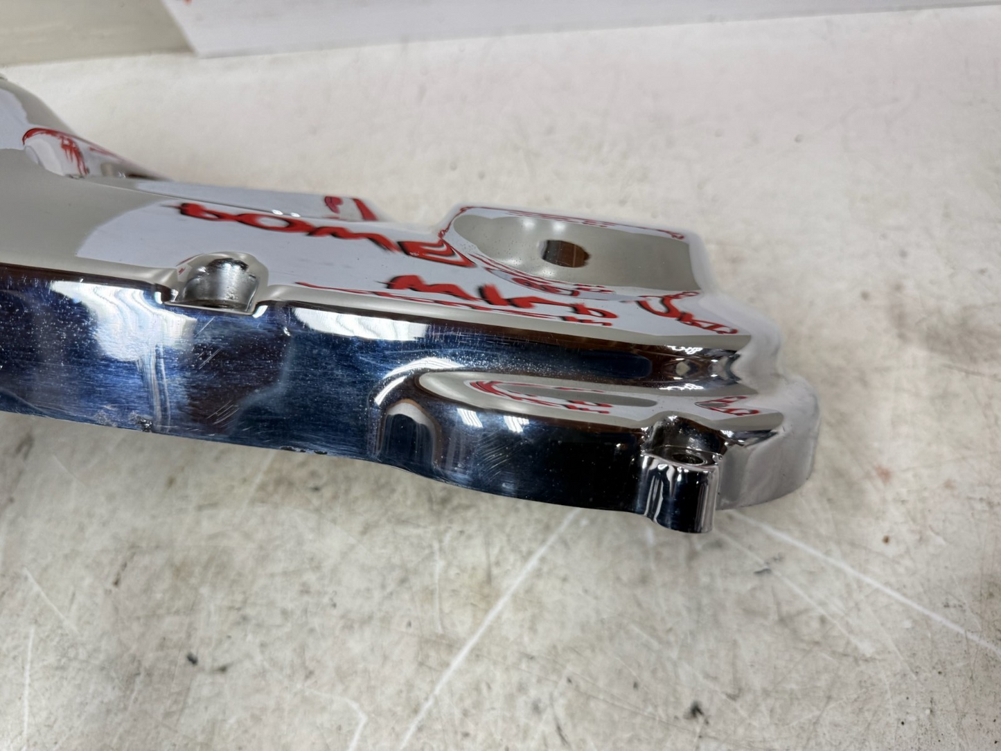 1993 HARLEY DYNA Wide Glide Outer Primary Clutch Chrome Flame Cover