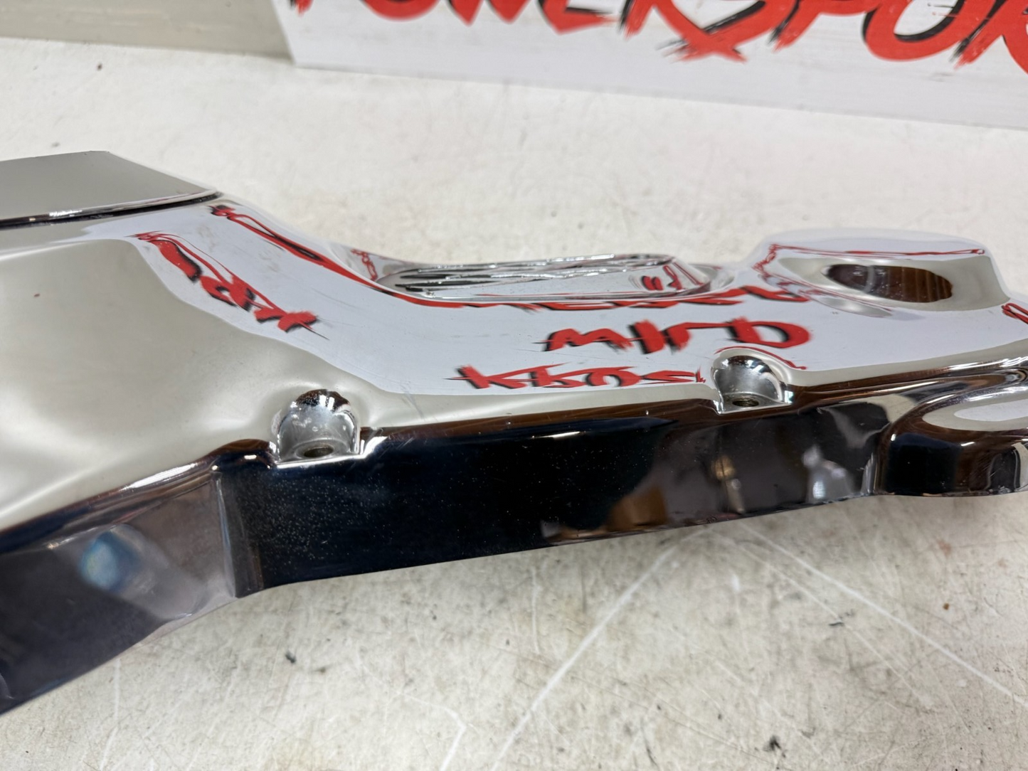 1993 HARLEY DYNA Wide Glide Outer Primary Clutch Chrome Flame Cover