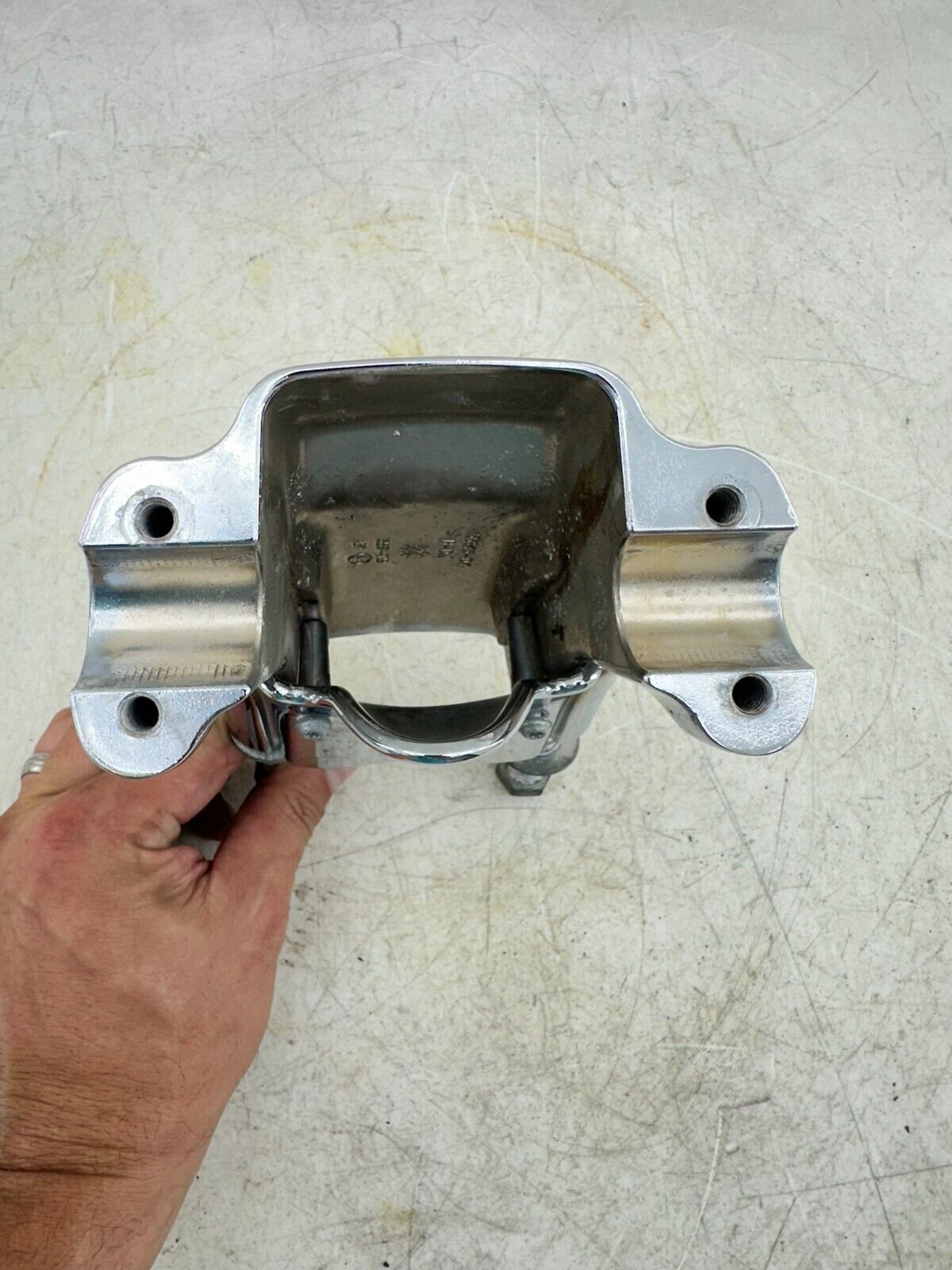 2004 UP HARLEY DAVIDSON SPORTSTER Chrome Handlebar Riser Clamp Risor Perch