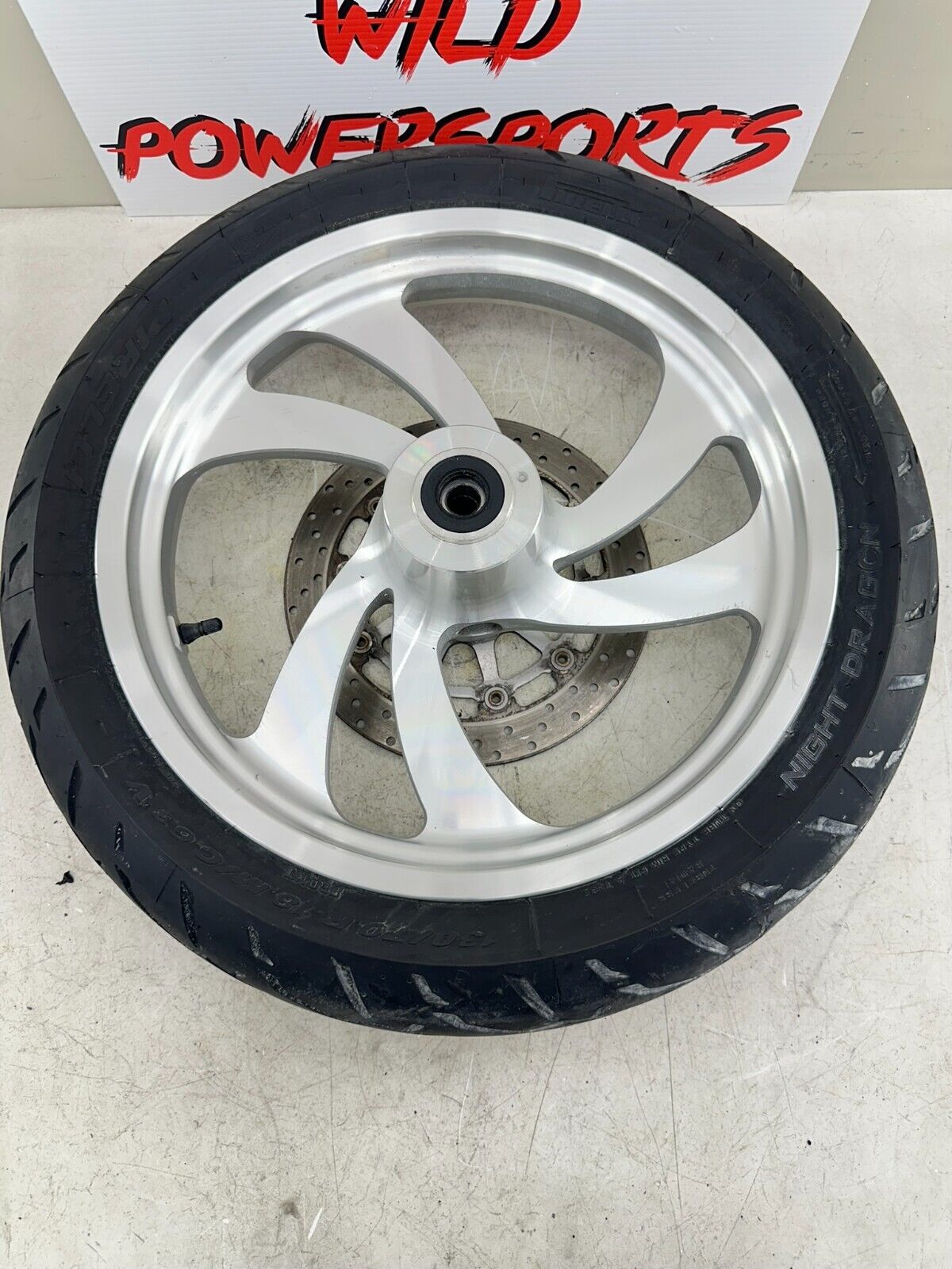 2005 Victory Kingpin 18x3 Front Wheel Rim Tire 130 70 18