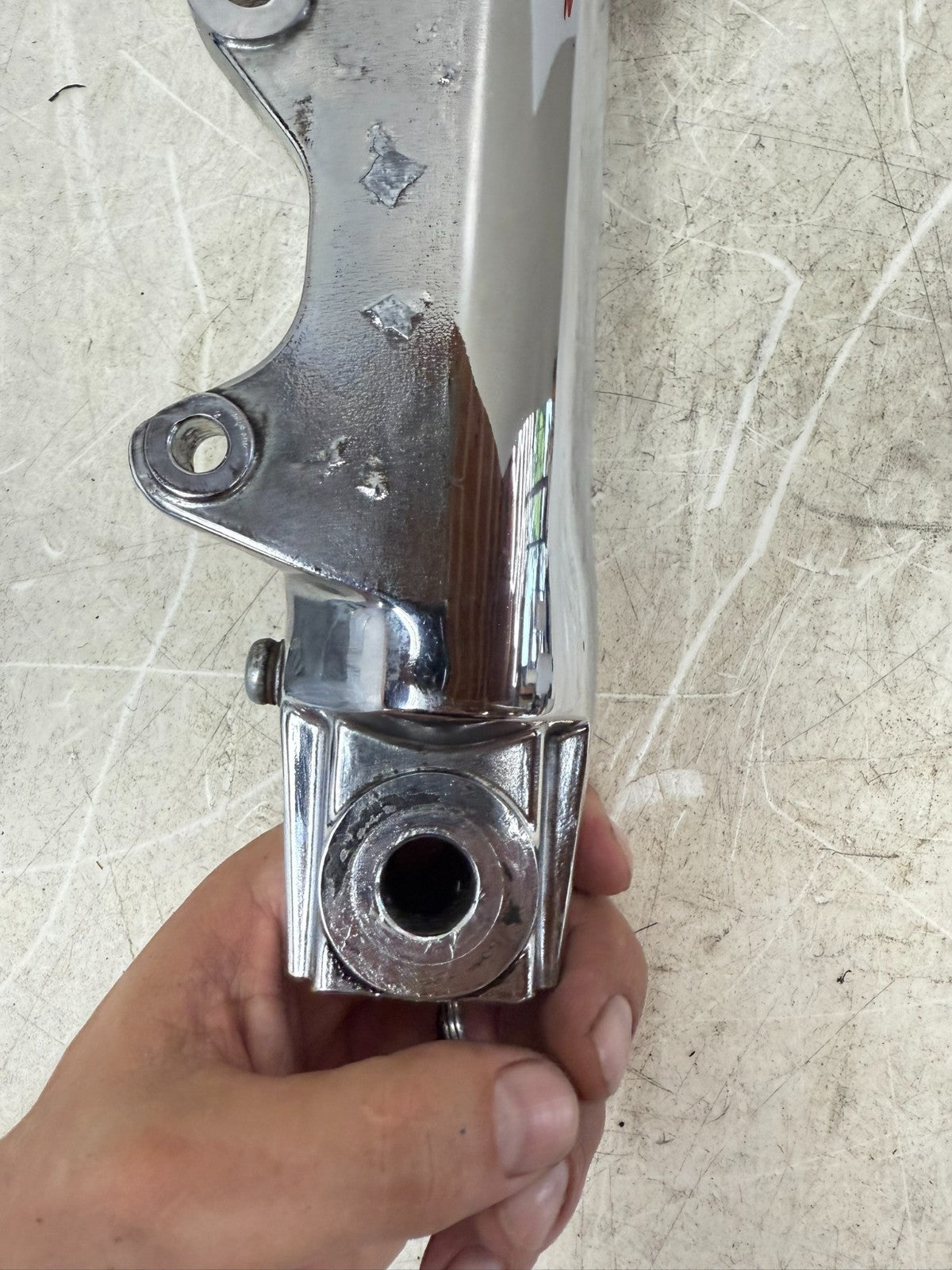 1997 HARLEY DAVIDSON SOFTAIL 41mm Left Chrome Fork Leg Tube Lower Slider