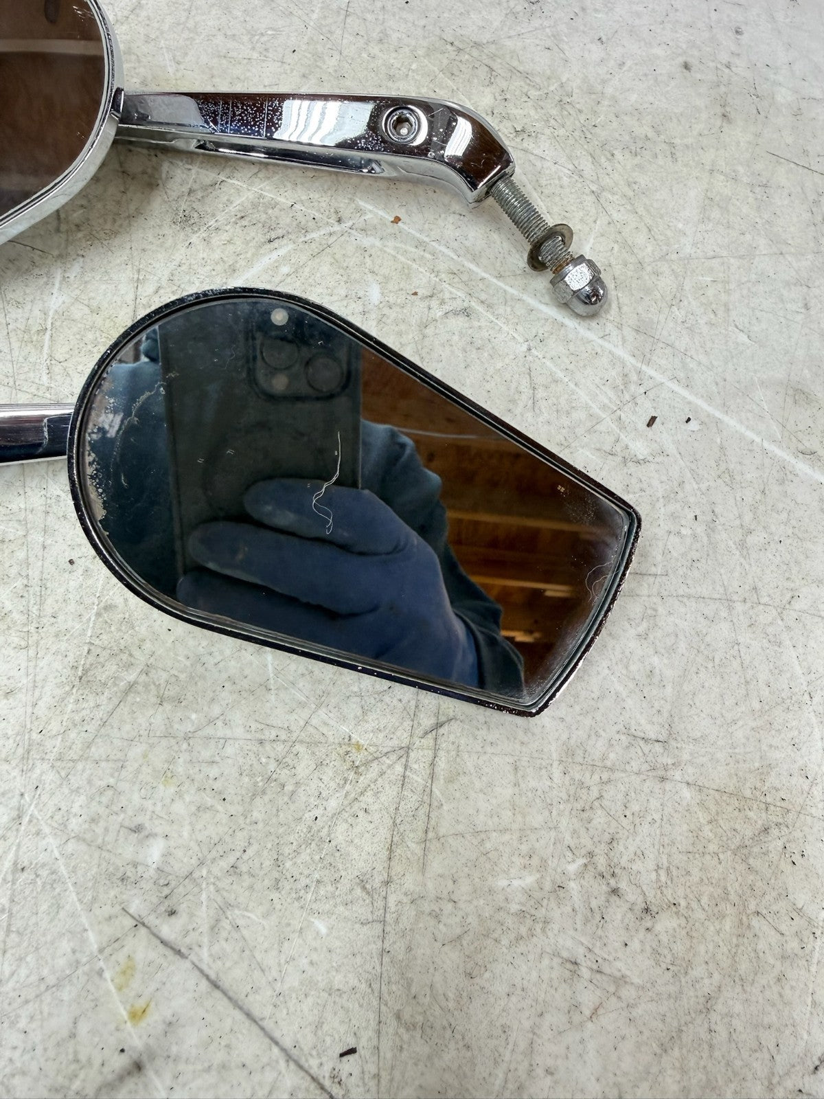 1993 HARLEY DYNA Wide Glide Chrome Flame Mirrors Left Right Inferno Mirror