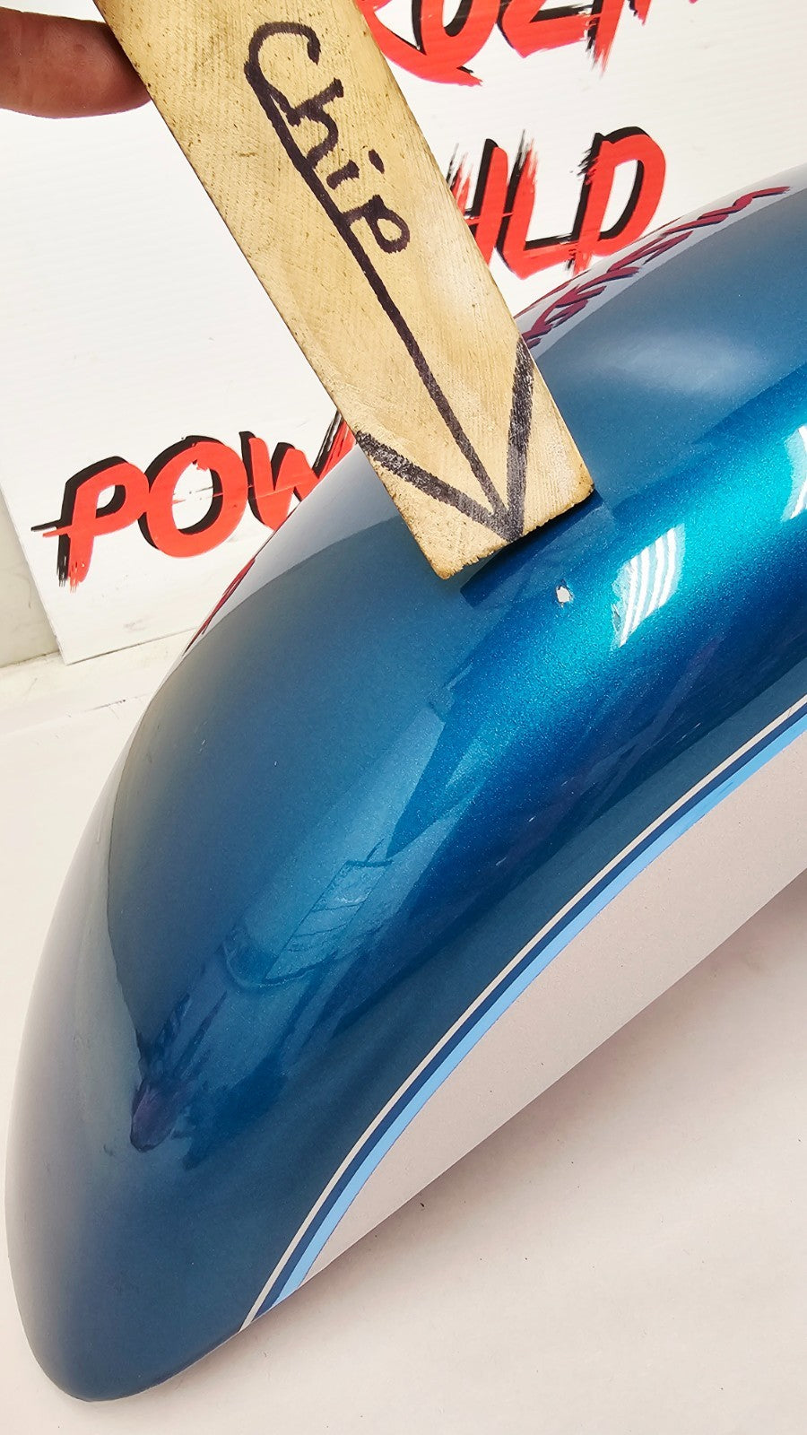 1995 HARLEY SOFTAIL FATBOY OEM Front Fender Aqua Pearl Silver Painted
