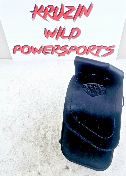 2002 HARLEY ELECTRA GLIDE OEM HD Left Leather Saddlebag Rack Storage Bag