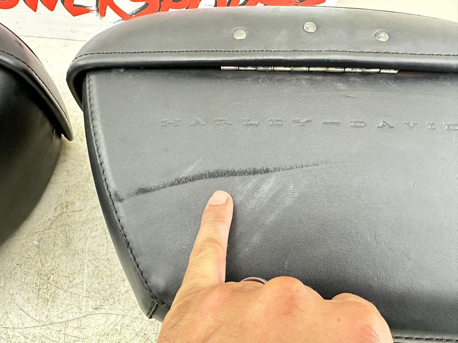 1999 HARLEY SOFTAIL OEM HD Genuine Hard Leather Saddlebags