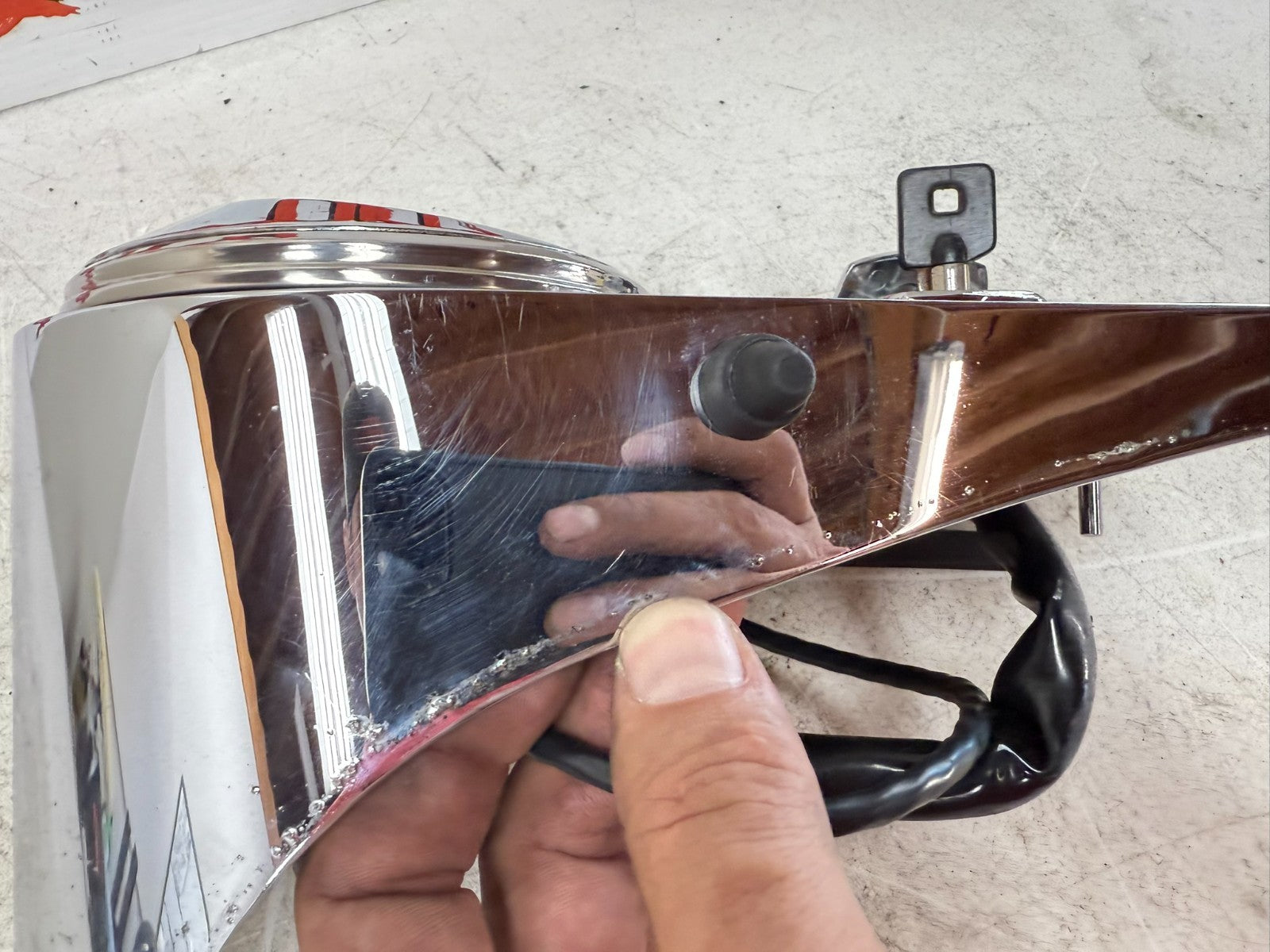 1997 HARLEY DAVIDSON SOFTAIL Dash Console Speedometer Ignition Switch Chrome