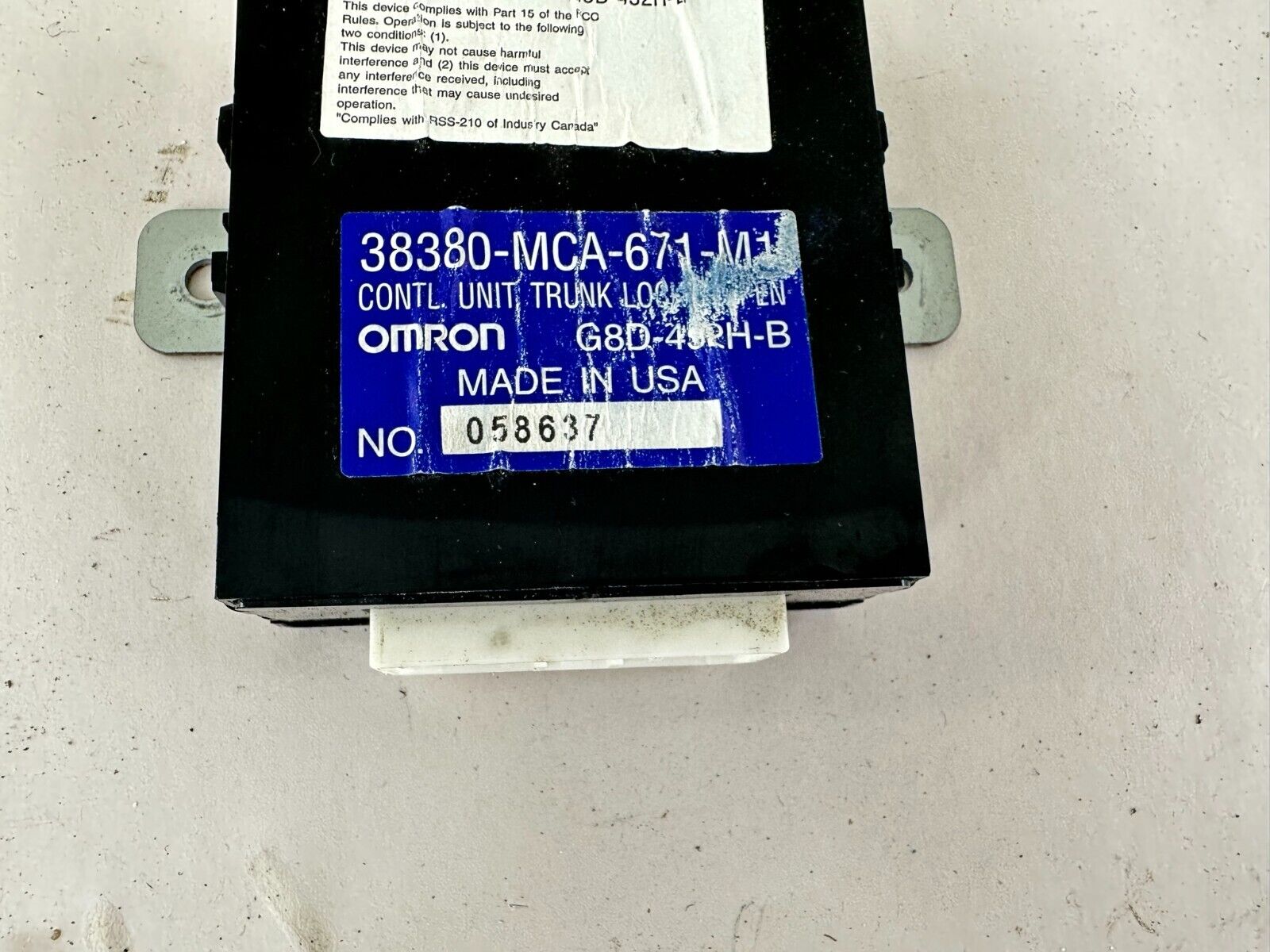 Honda Goldwing GL1800 Omron Trunk Open Lock BOX RELAY MODULE 38380-MCA-671-M1