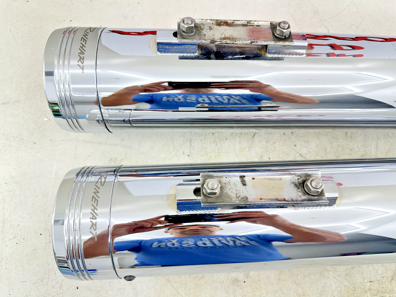 2003 HARLEY ELECTRA GLIDE classic Rinehart 4.5" Exhaust System Slip On Mufflers