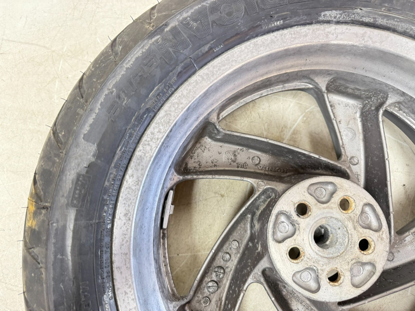 2002 Honda Goldwing GL1800 Rear Wheel Rim Tire 5 Spoke OEM 16x5