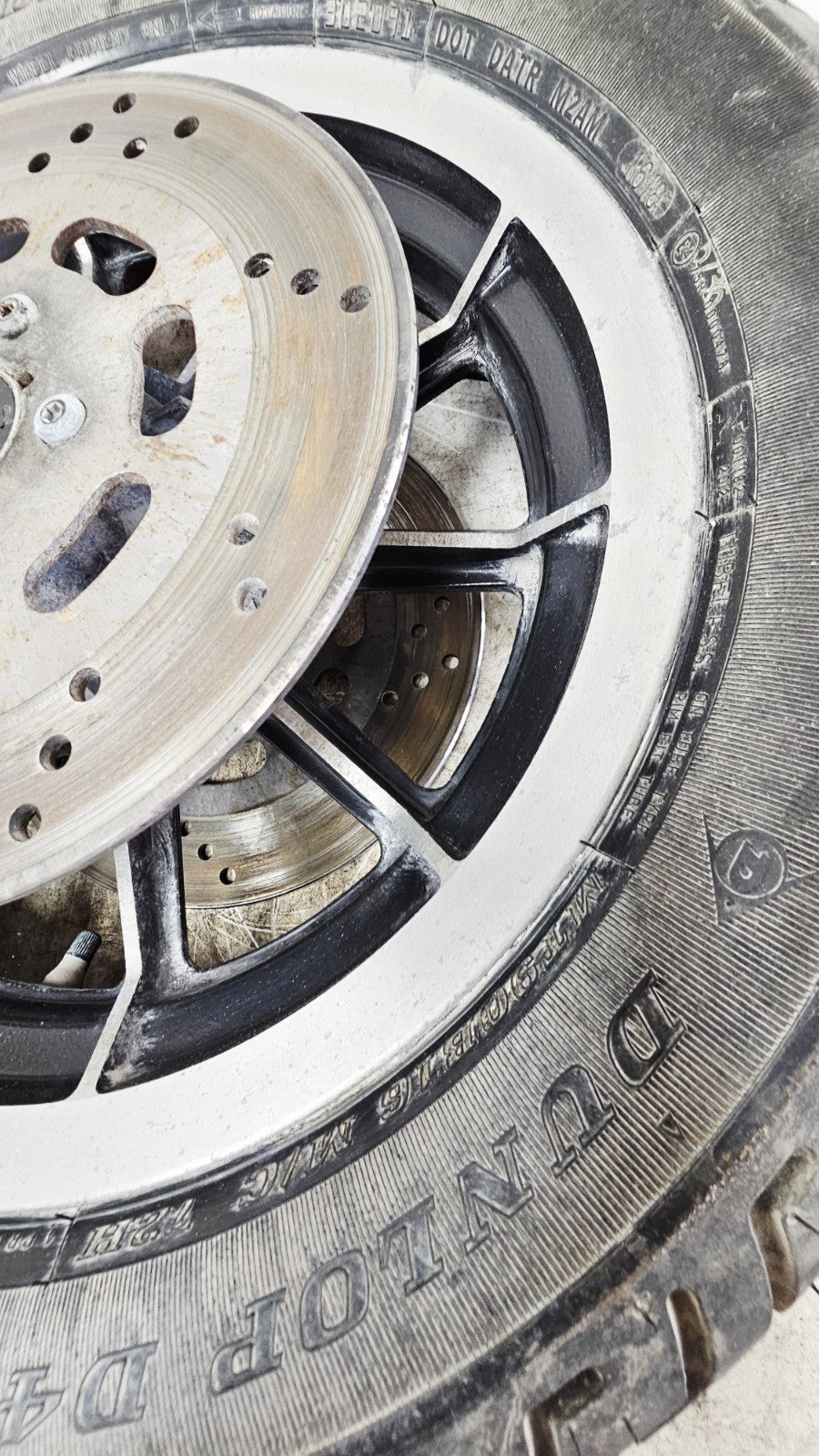 1996 HARLEY FLH ELECTRA GLIDE Front Wheel Rim Tire 10 Spoke Mag Brake Rotor 16X3