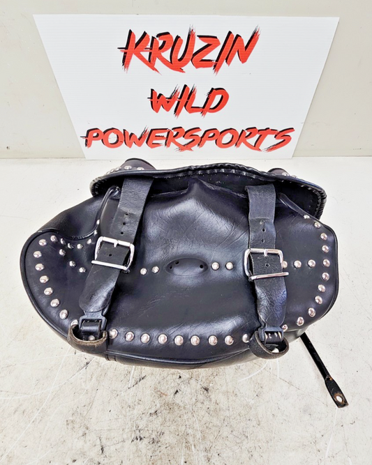 2002 HARLEY SOFTAIL Right Single Saddlebag Studded Black Leather