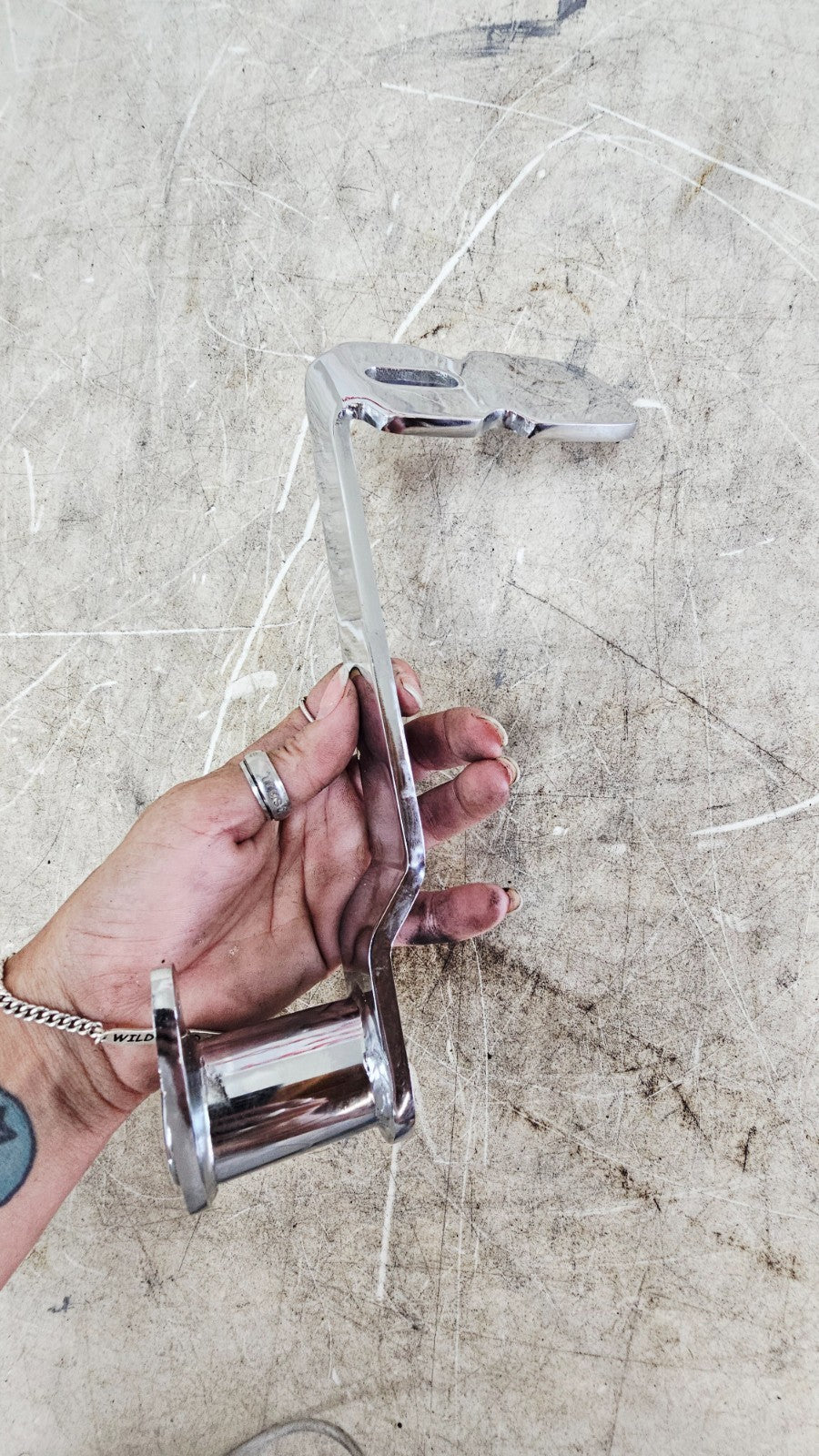 1996 HARLEY SOFTAIL Chrome Rear Brake Pedal Forward Controls Arm Lever