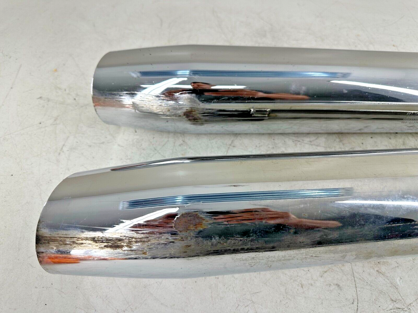 95-16 HARLEY FLH ROADKING Touring Exhaust Muffler Silencer Slip On Slant Tip