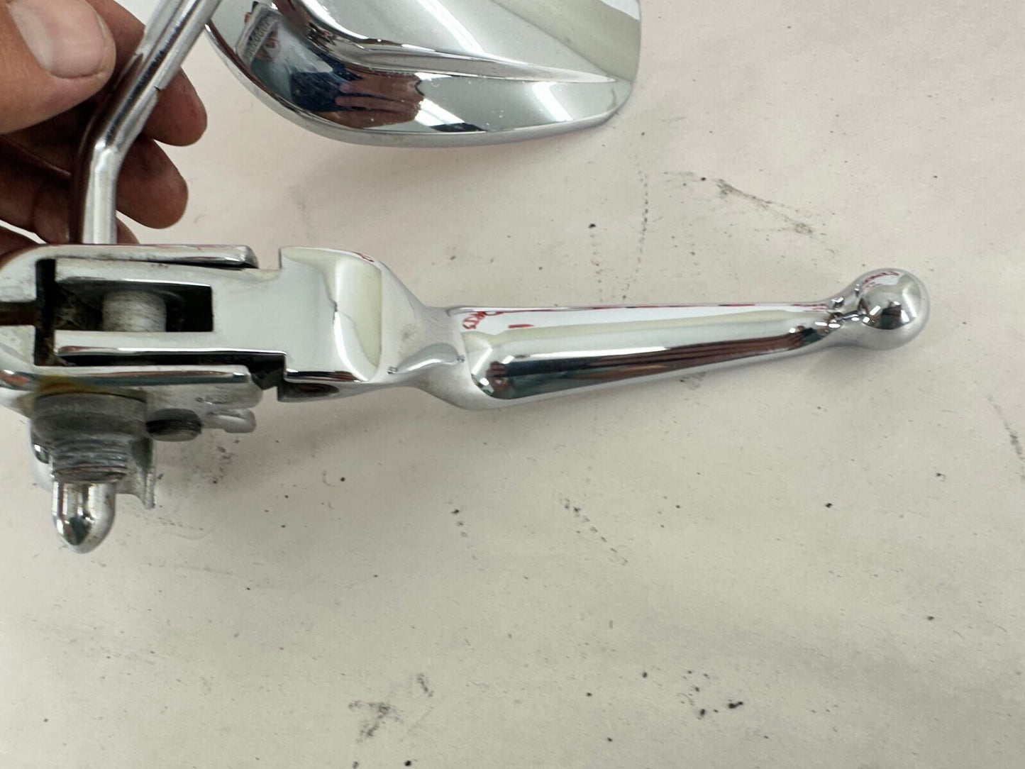 2001 HARLEY SOFTAIL Chrome Clutch Lever Perch + Mirror