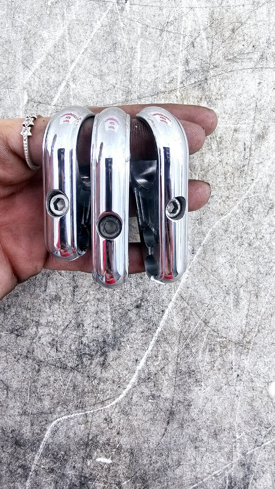 1998 HARLEY FLH ROADKING Chrome Frame Clamp Clutch Cable Brackets