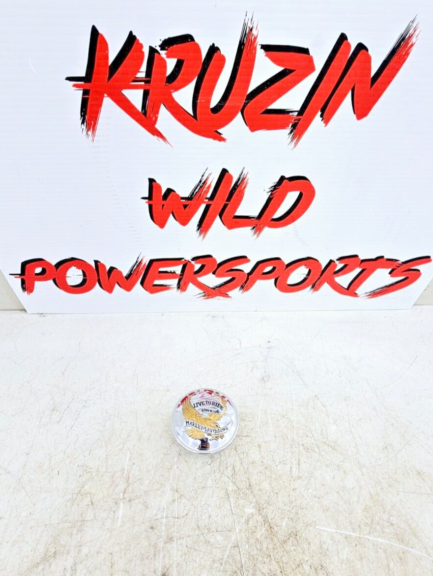 1999 HARLEY DYNA CONVERTIBLE Gas Cap Chrome Live To Ride Ride To Live