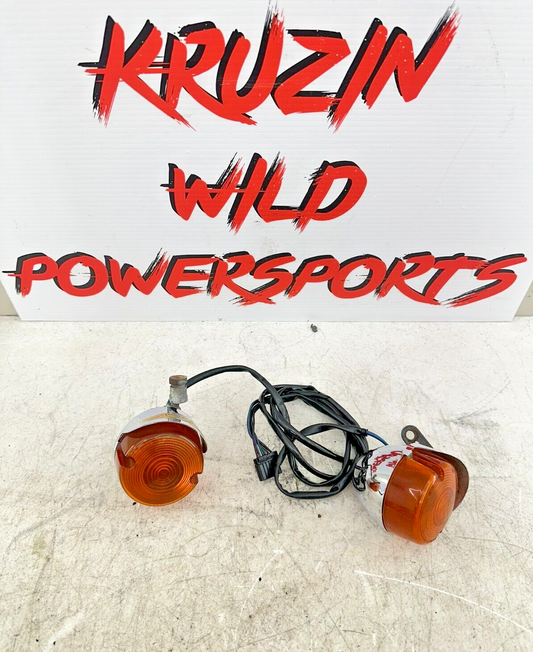 2001 HARLEY SOFTAIL Handlebar Mounted Turn Signals W/ Eagle Visors