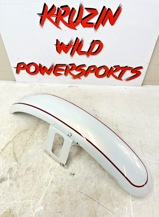 2003 HARLEY DYNA WIDE GLIDE Front Fender Pearl White 100th Anniversary