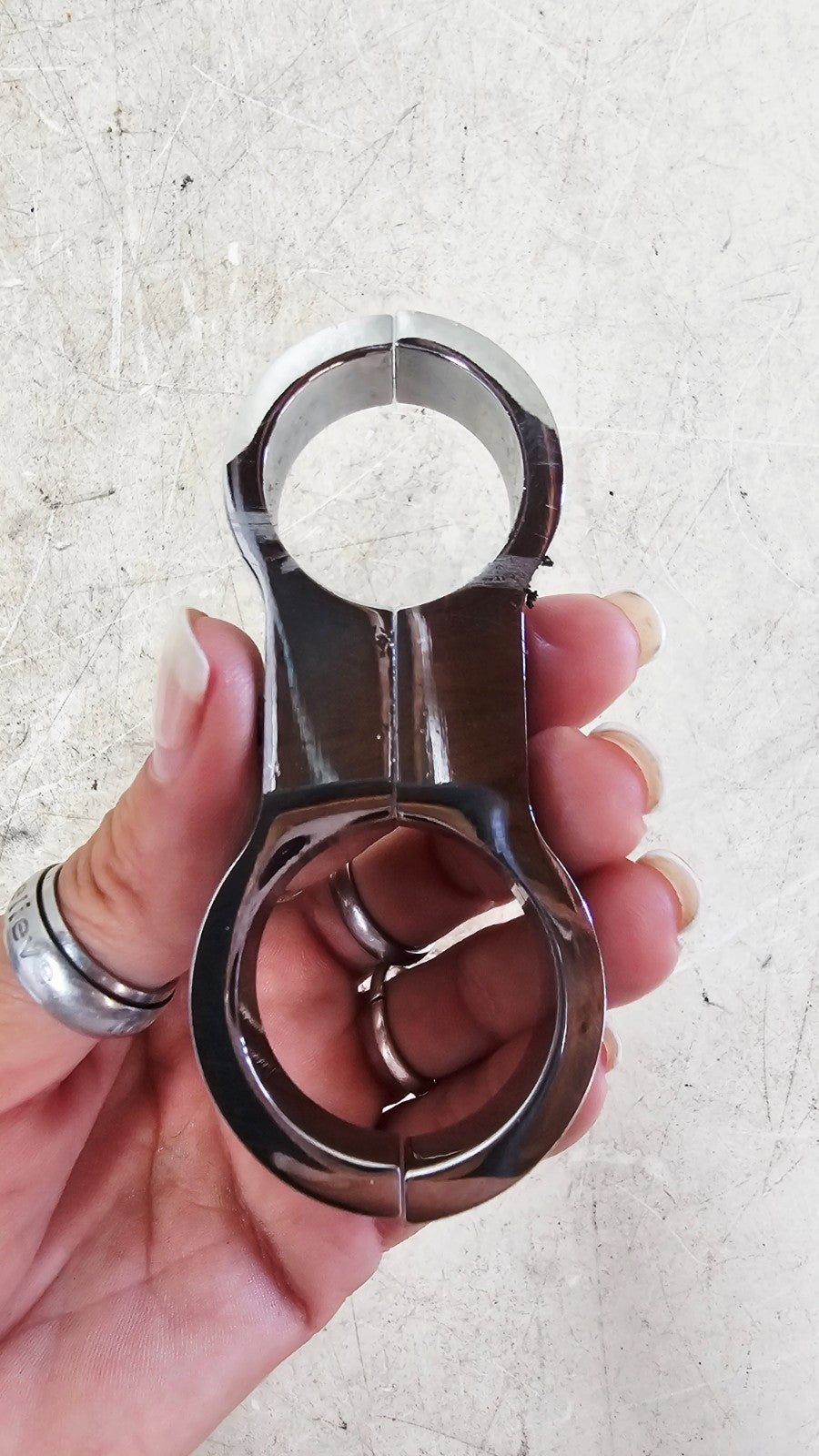 1993 HARLEY SOFTAIL Chrome Oil Cooler Mounting Separator Clamp