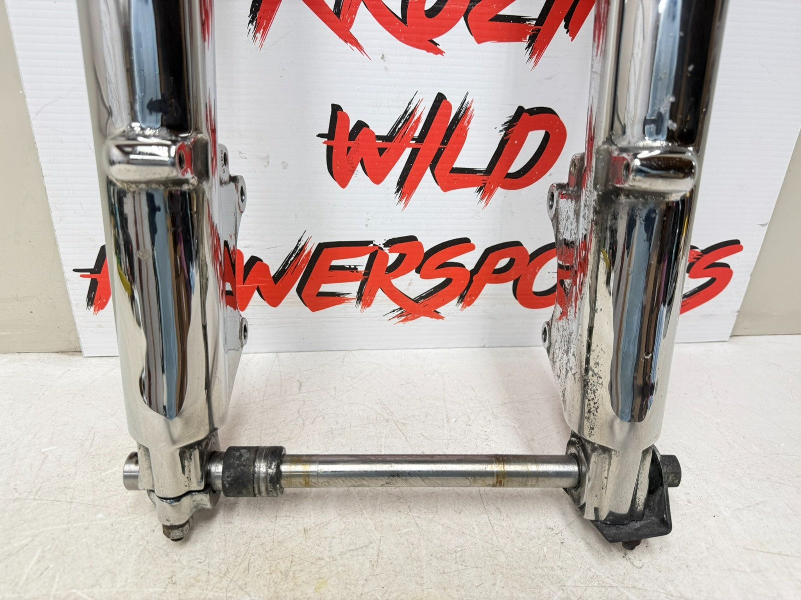 1995 HARLEY FLH ELECTRA GLIDE Forks Triple Tree Front End Chrome Lowers Air Ride