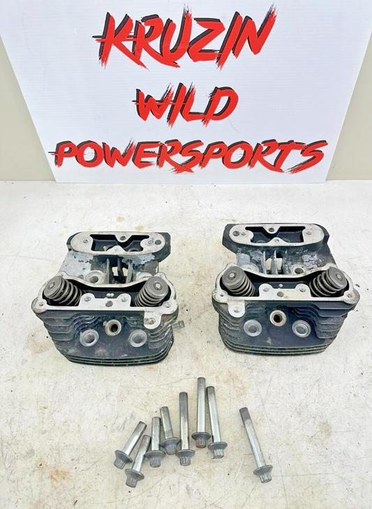 1997 HARLEY DYNA OEM HD Cylinder Heads W/ Valves Front + Rear