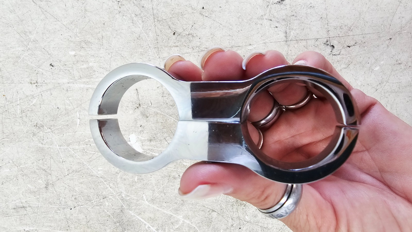 1993 HARLEY SOFTAIL Chrome Oil Cooler Mounting Separator Clamp