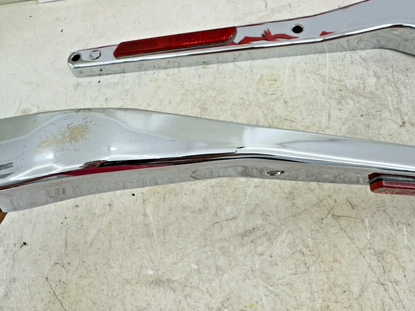 1999 HARLEY DYNA OEM HD Chrome Rear Fender Frame Strut Arm Bars