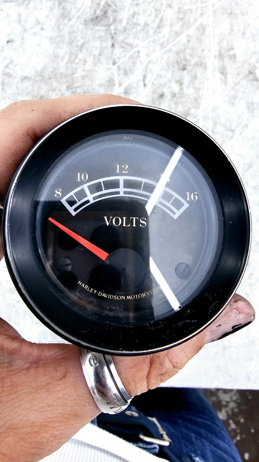 1994 HARLEY FLH ELECTRA GLIDE Volt Meter Gauge OEM Dash Panel Instrument Unit