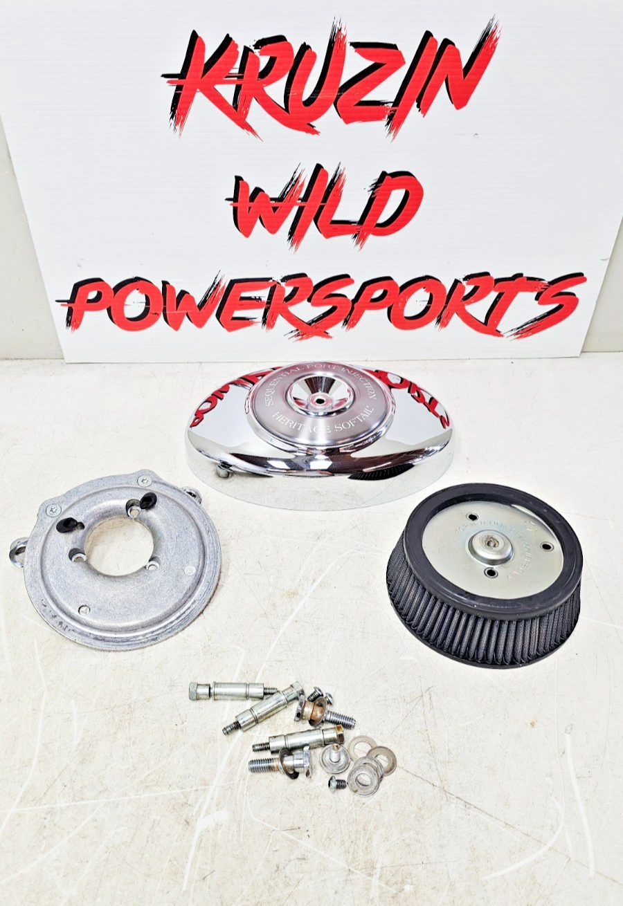 2002 HARLEY SOFTAIL Air Filter Housing Cover Backing Plate + Hardware