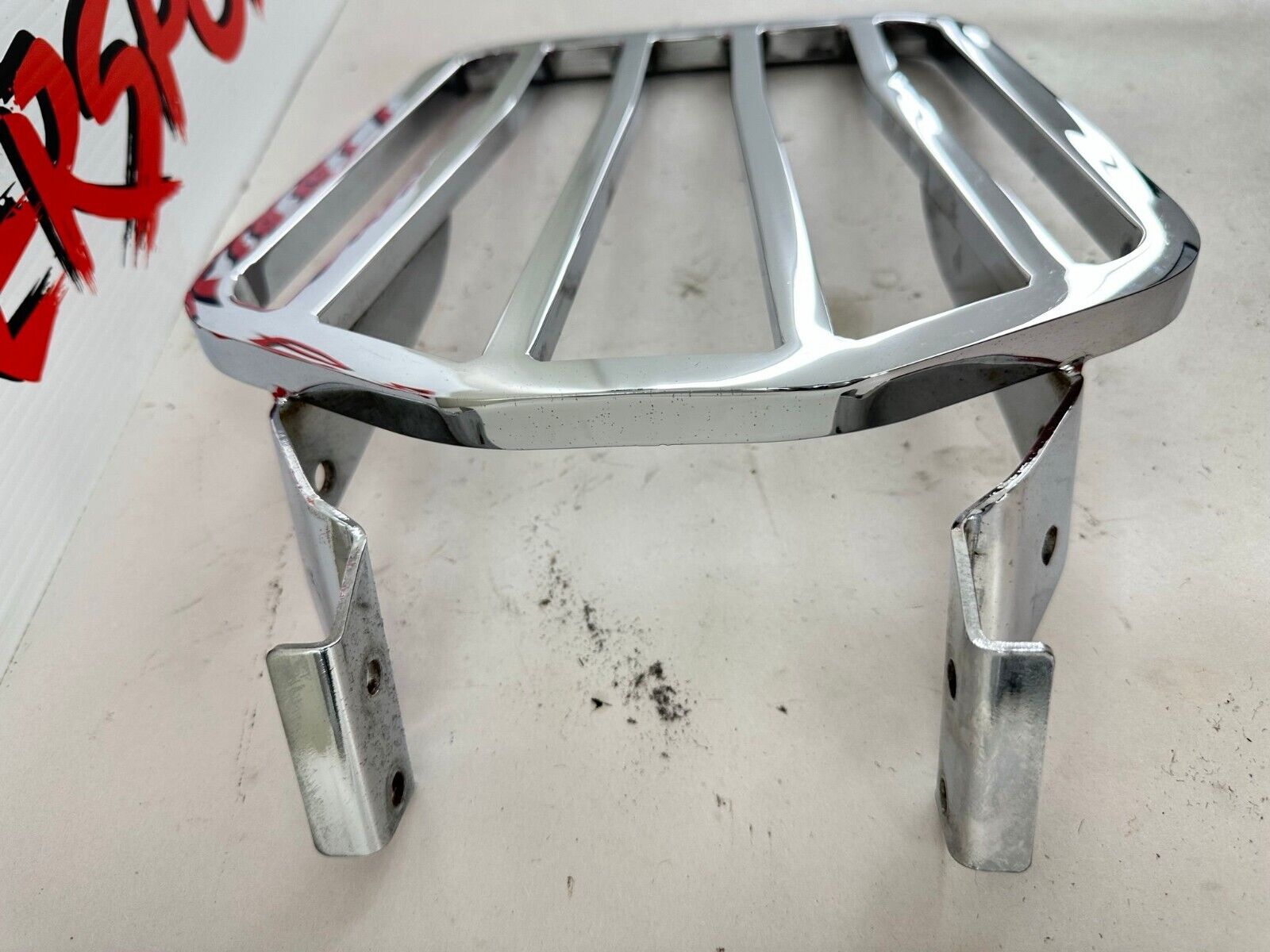 2003 HARLEY SOFTAIL Chrome Luggage Rack Sissy Bar Passenger Backrest