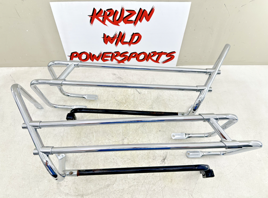 2003 HARLEY ELECTRA GLIDE classic Chrome Saddlebag Bumper Guard Muffler Brackets