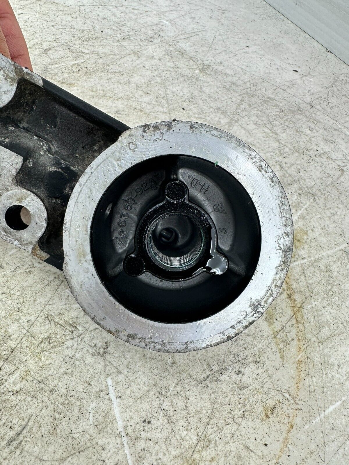 1997 HARLEY DYNA OEM HD Oil Filter Housing Mount + Hoses