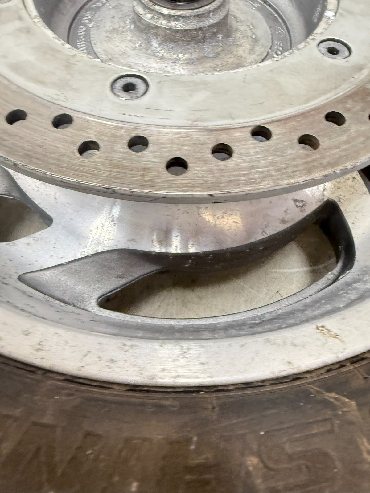 2001 HONDA VALKYRIE INTERSTATE OEM Rear Wheel Rim Tire 6 Spoke Mag