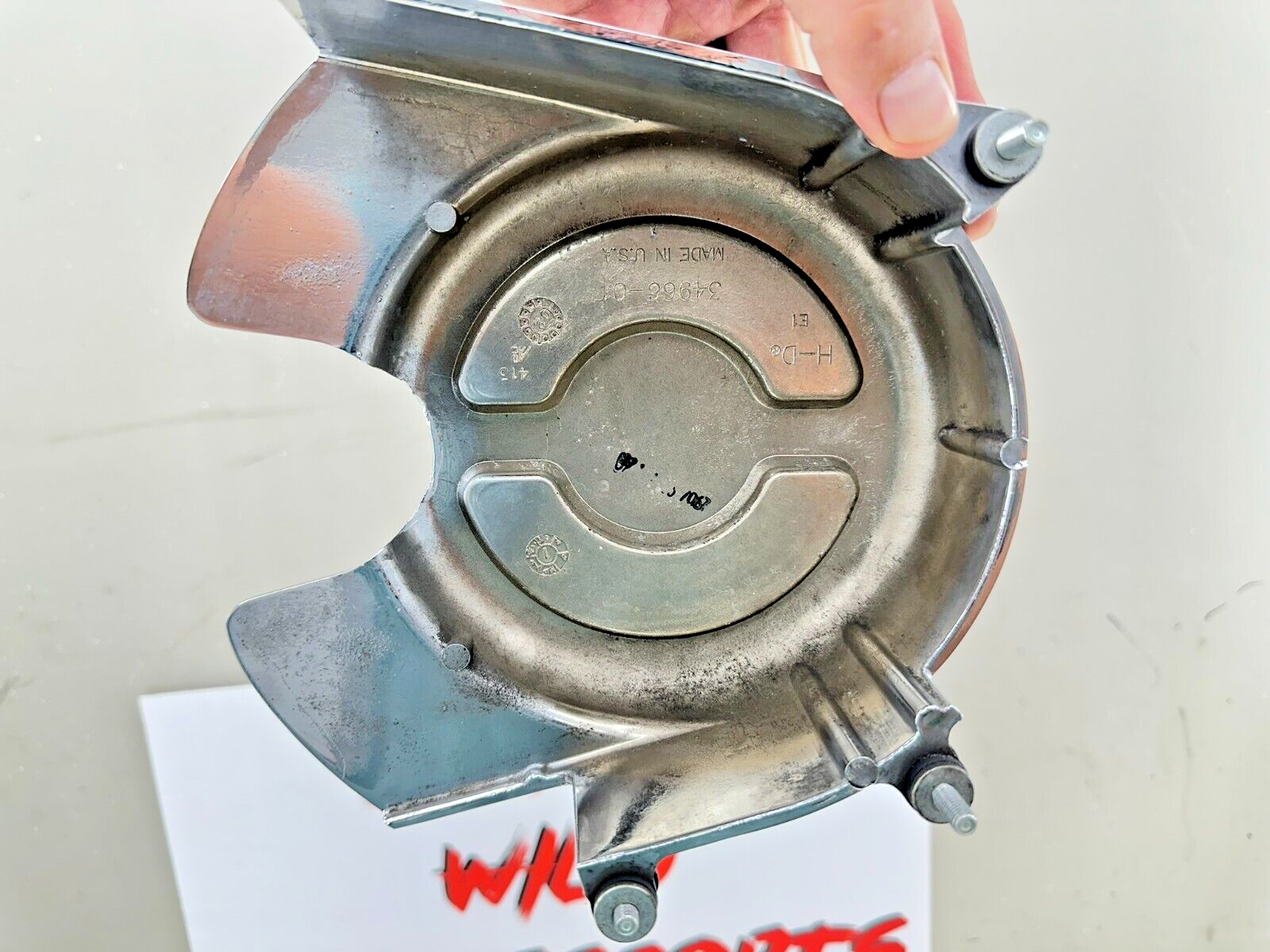 2003 Harley Davidson V Rod VRSCA Chrome Front Drive Engine Motor Pulley Cover