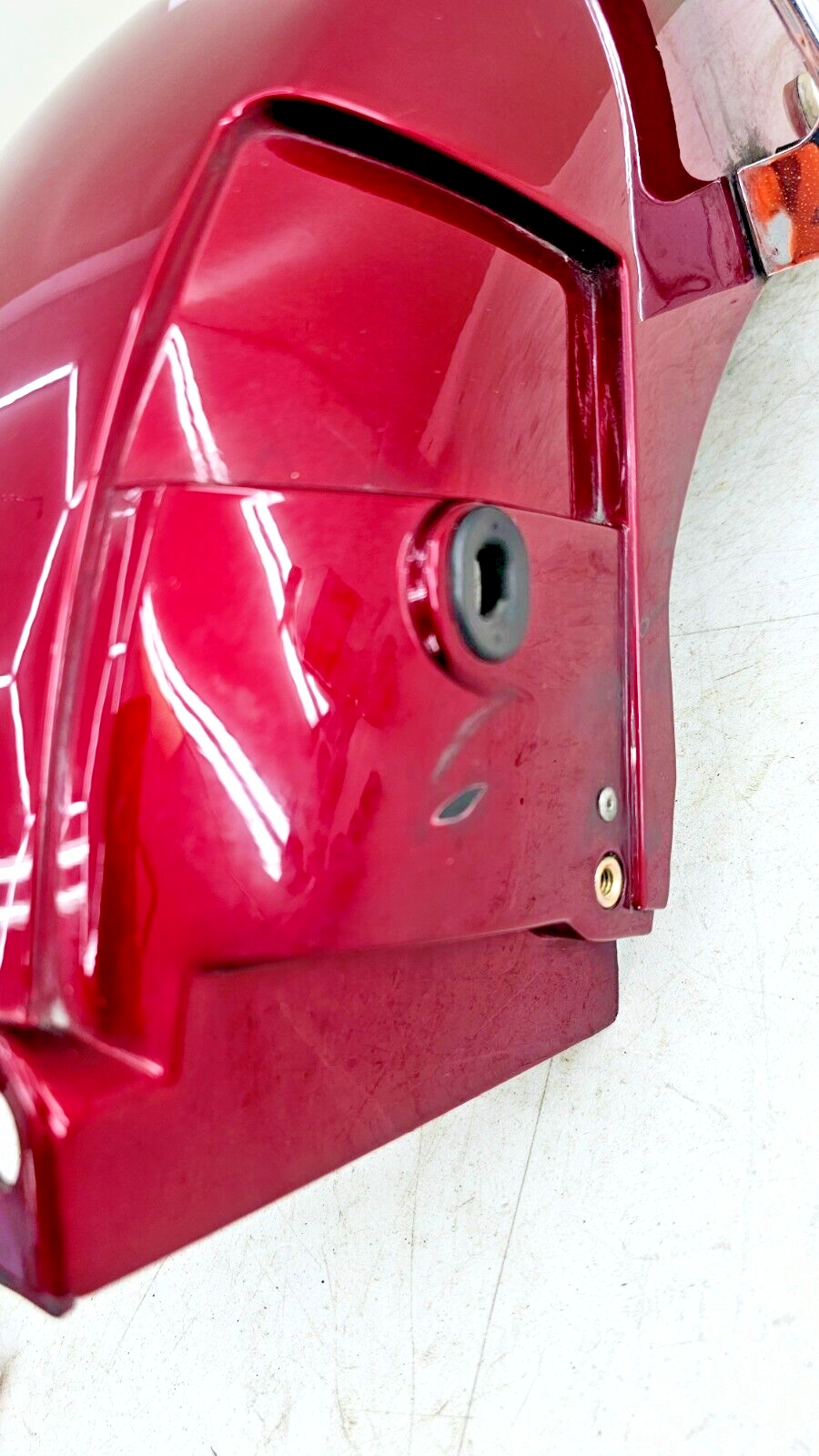 1993 HONDA GOLDWING GL1500 Front Fender Rear Section Chrome w/ Trim Red OEM