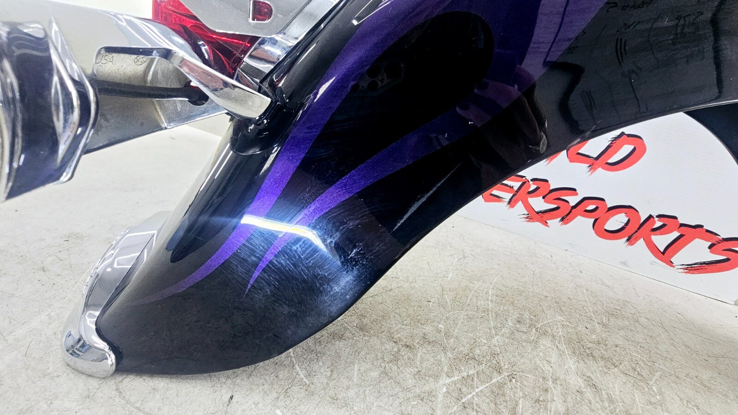 1998 HARLEY FLH ROADKING Rear Fender Brake Turn BLACK PURPLE FLAME OEM HD PAINT