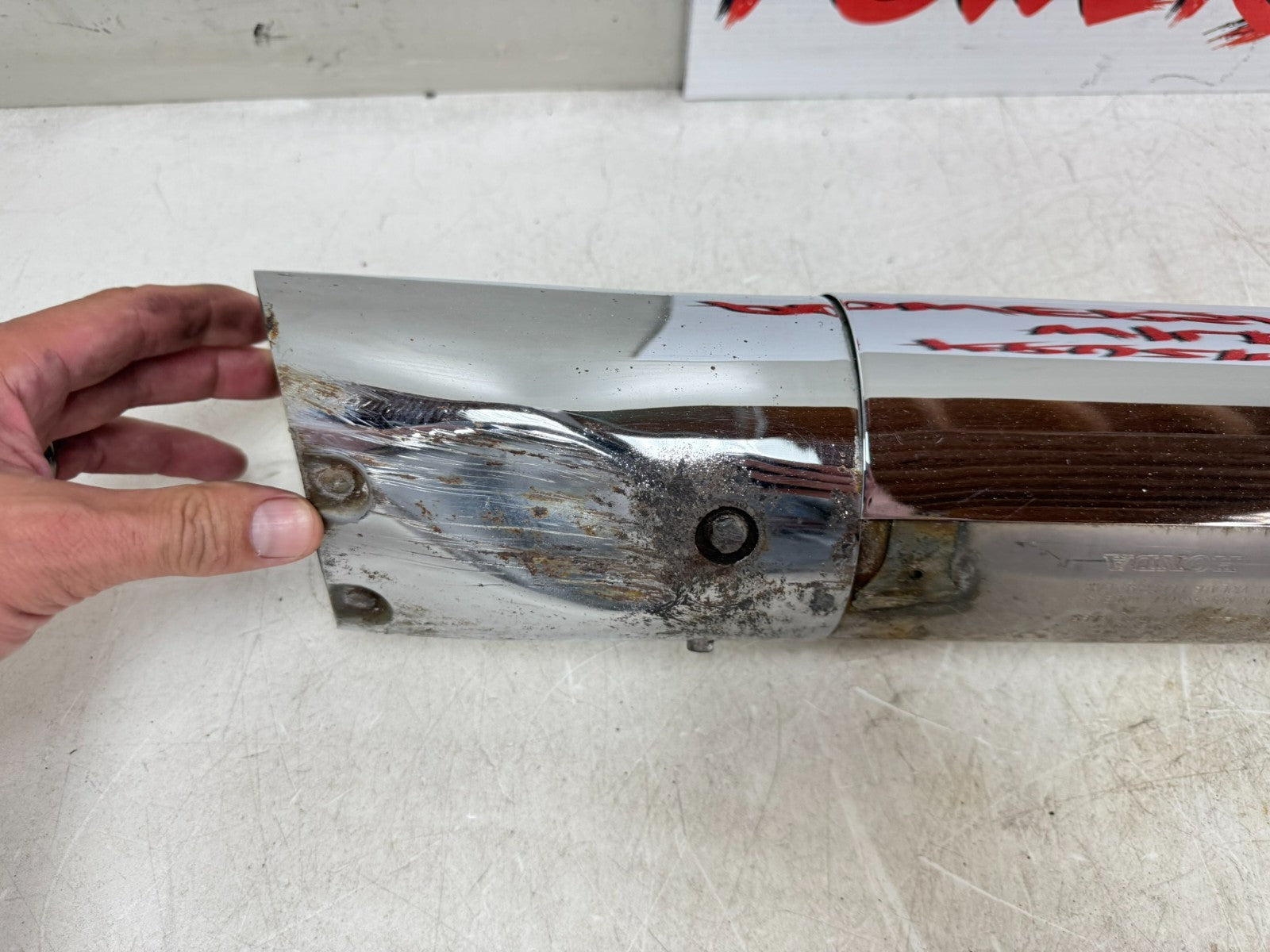 2002 Honda Goldwing GL1800 Left Exhaust Pipe Muffler Slip On Can Silencer