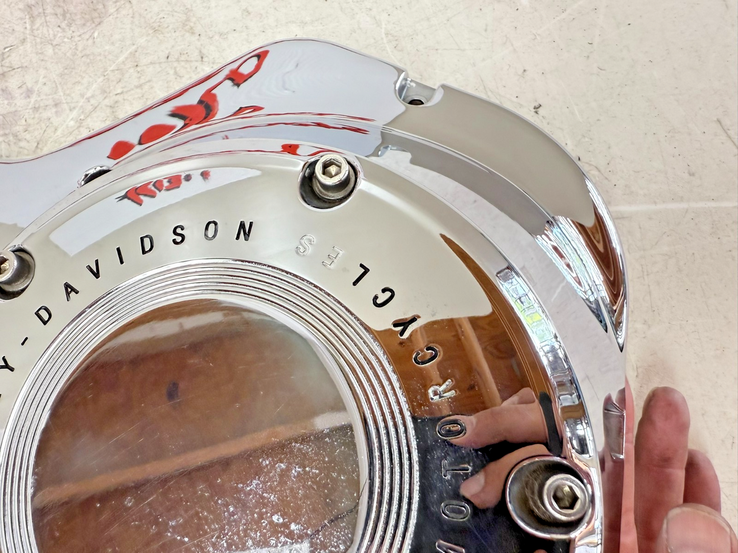 2003 HARLEY ELECTRA GLIDE Outer Primary Clutch Chrome Cover 100 Anniversary