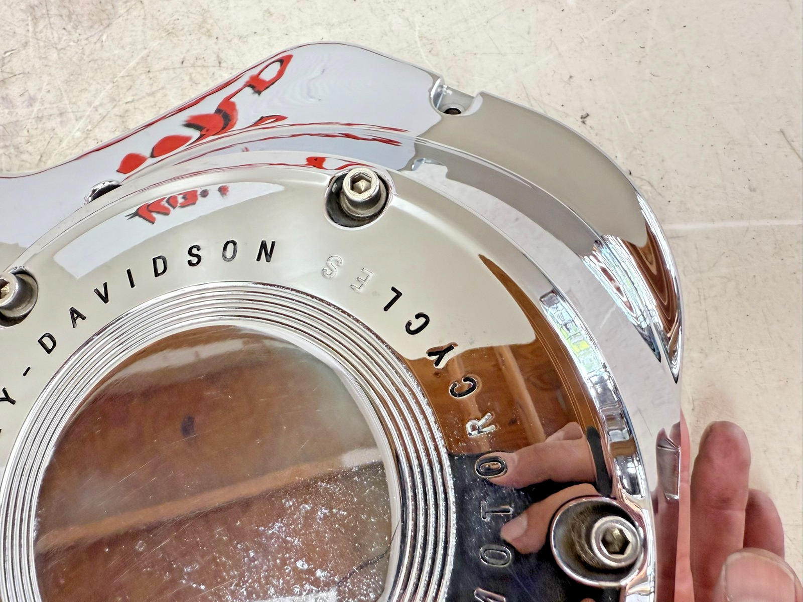 2003 HARLEY ELECTRA GLIDE Outer Primary Clutch Chrome Cover 100 Anniversary