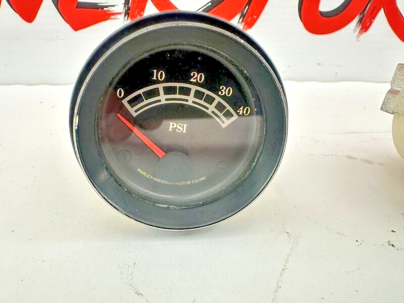 1990 HARLEY ELECTRA TOUR GLIDE Oil Pressure + Voltage Volt Gauge