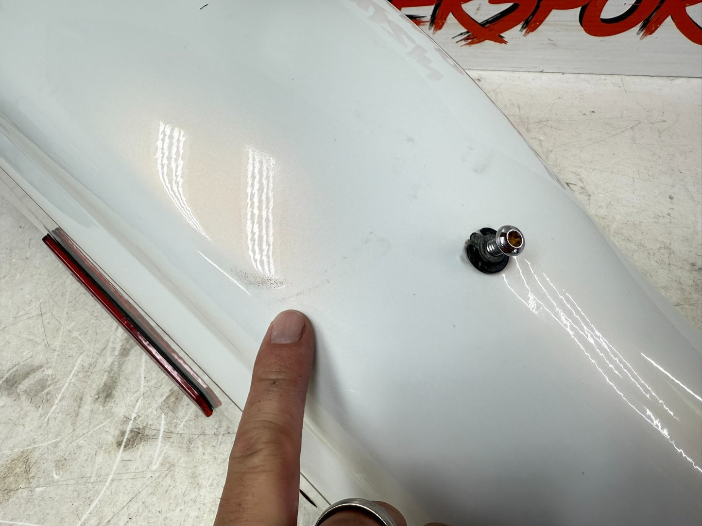 2003 HARLEY DYNA WIDE GLIDE Rear Fender Pearl White 100th Anniversary