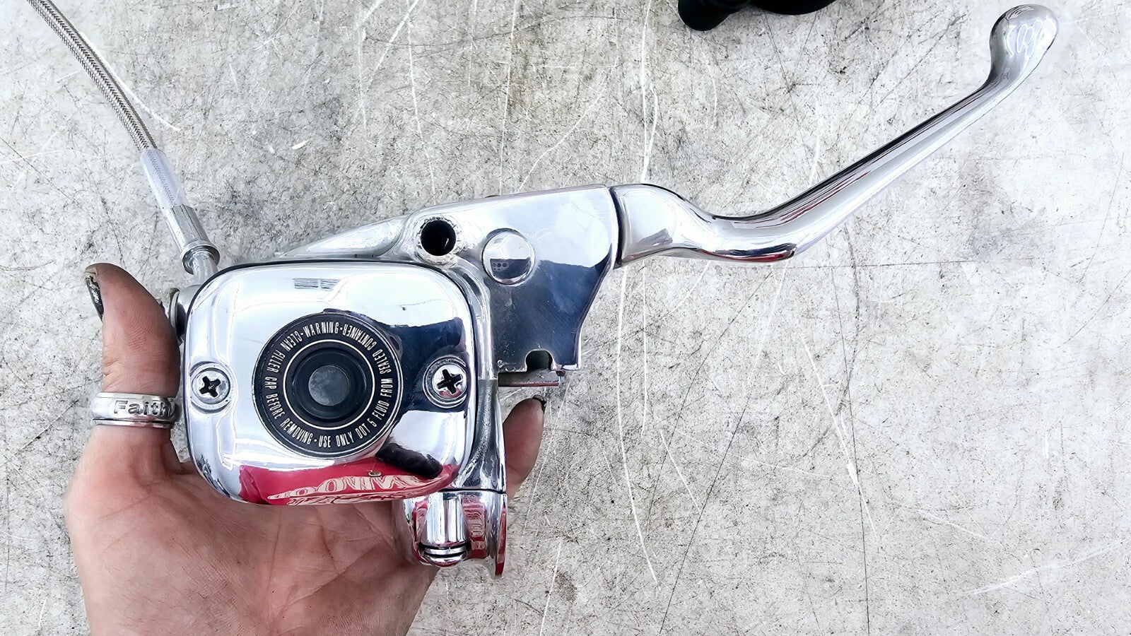 1998 HARLEY FLH ROADKING Dual Caliper Braided Hose +11/16 Chrome Master Cylinder