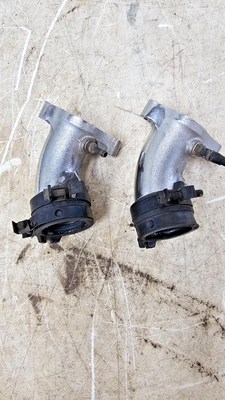 2000 HONDA VALKYRIE INTERSTATE Chrome Carb Carburetor Intake Manifold Runner Tub