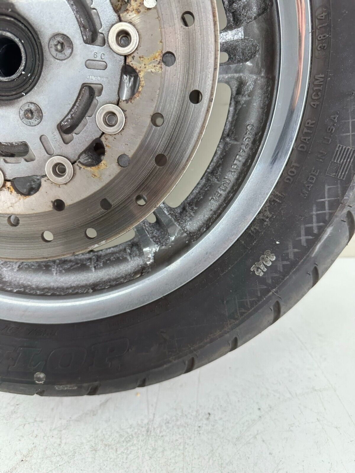 2003 HARLEY FLH ELECTRA GLIDE 16" Front Wheel Rim Nice Tire 6 Spoke CVO