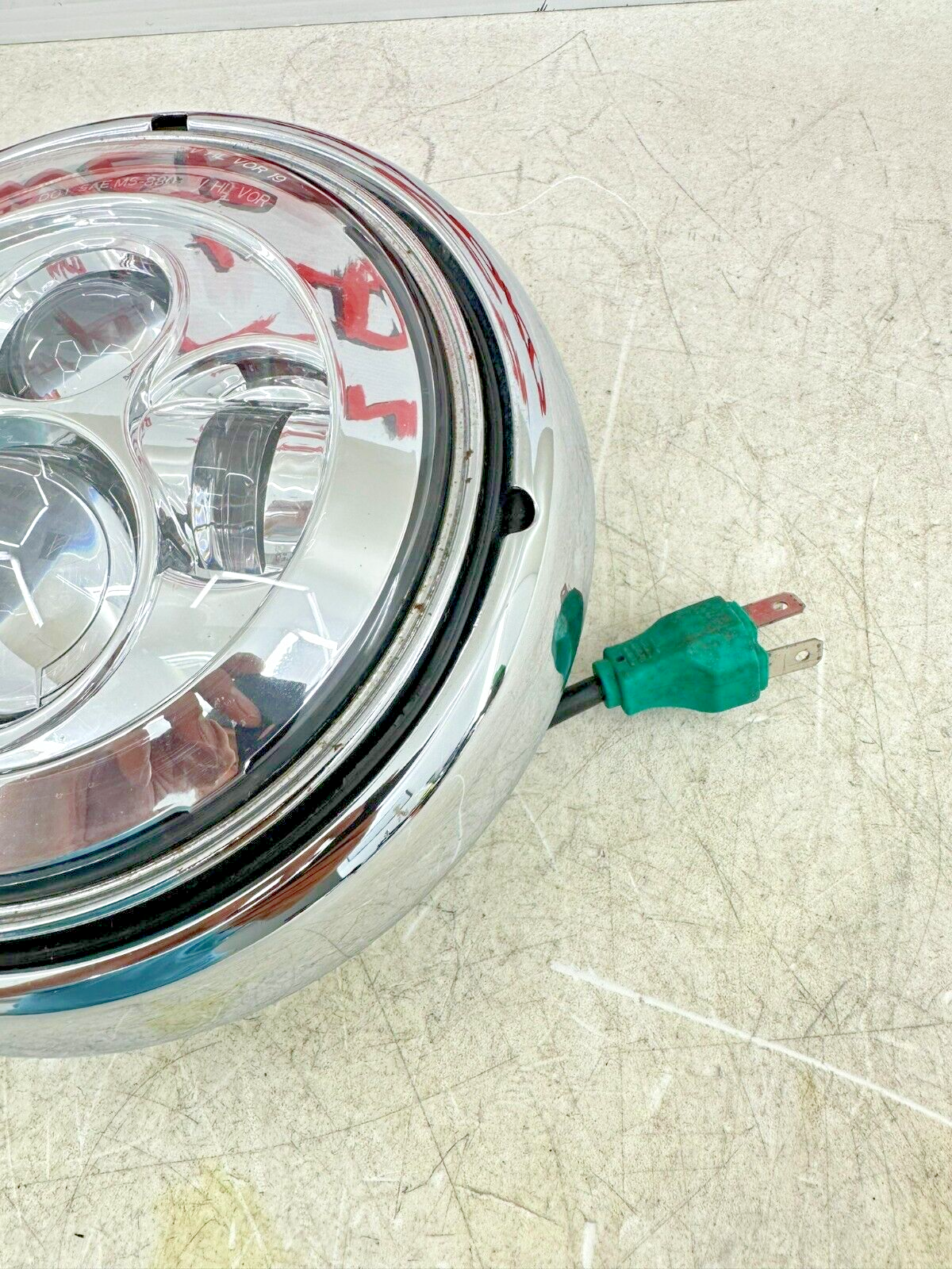 2003 HARLEY ELECTRA GLIDE classic LED Headlight Head Light W/ Chrome Trim Ring