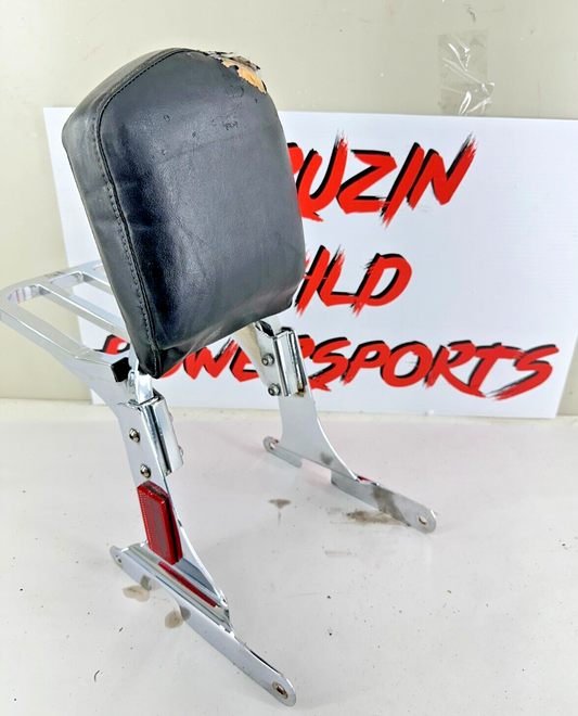 2003 Harley Davidson Sportster Rear Passenger Backrest Sissy Bar + Luggage Rack