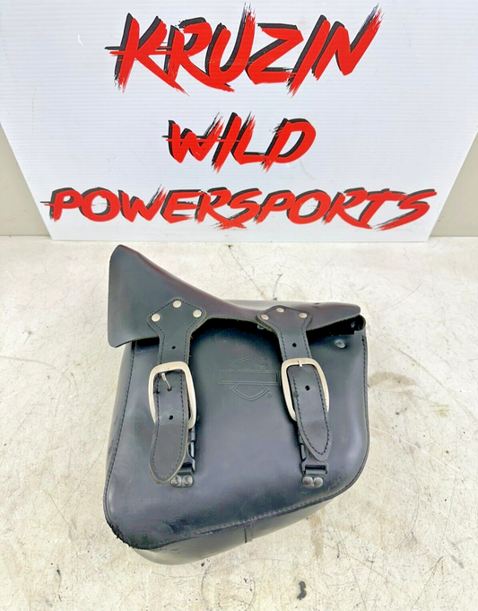2001 HARLEY SOFTAIL OEM HD Leather Left Side Swingarm Saddlebag Storage Bag
